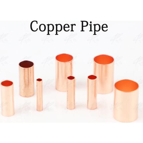500PCS Copper connecting pipe wire joint small copper tube intermediate joint direct connection pressure pipe cold pressed