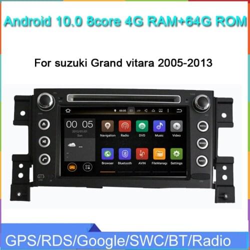 Octa core 8core car audio gps navigation multimedia player for Grand vitara 2005-2013 android 10.0 autoradio head unit