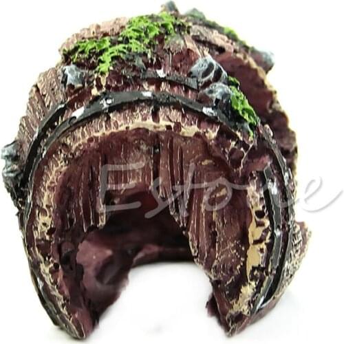 Aquarium Rockery Ornament Fish Tank Hiding Cave Mountain Landscape Decoration Y51B