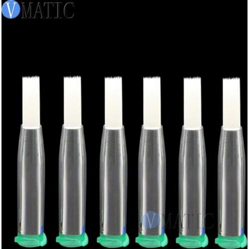 Free Shipping 18G Needle Brush Double Screw Thread Needles Soft Brush Needle Round Mouth Dia 4mm Glue Dispensing Brush Needle