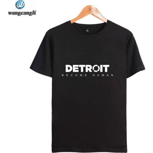 Game Detroit Become Human Connor RK800 t shirt Cosplay Costumes Summer Men Women Casual t-shirt Fashion Harajuku tshirt Tee