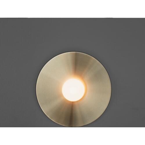 Round Golden Wall Lamp G9 90-260V Living room Bedroom Wall Sconce Stairs Hotel Hall Wall lights Loft Deco