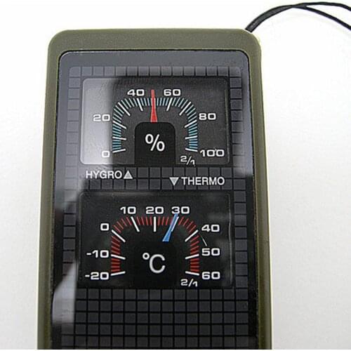 Ten-in-all Multifunctional Compass Pointing North Needle Thermometer with Gift Lamp Outdoor M3S4