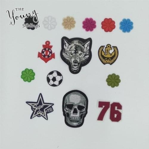 Fashion style Different Cartoon Pattern Hot melt adhesive Applique Embroidery Fabric DIY Sewing Clothing Accessories Patches