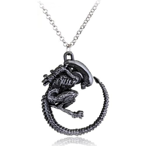 MQCHUN Movie Jewelry Punk Warrior Alien Goth Horror Giger Pendant Aliens Predator AVP Necklace Fans Christmas Cosplay Gift-30