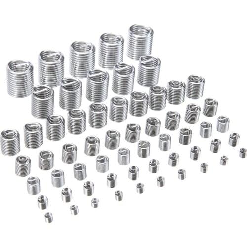 60Pcs/Set M3 M4 M5 M6 M8 M10 M12 Stainless Steel Thread Repair Insert Kit Thread Repair Tools Set