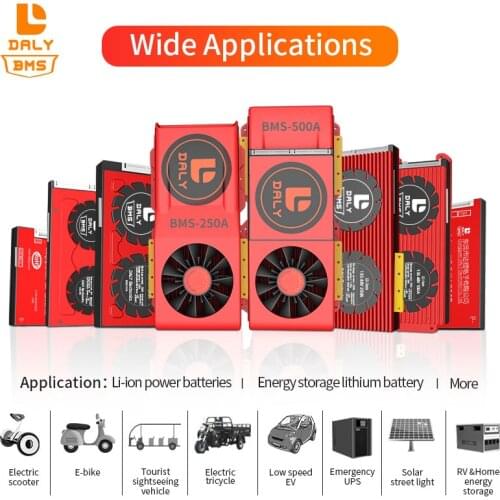 2021 New Bluetooth LiFepo4 Battery BMS 4S 8S 16S 12V 24V 48V 80A 100A 120A 150A 200A 250A For 3.2V Electric Car E-Bike EU Stock