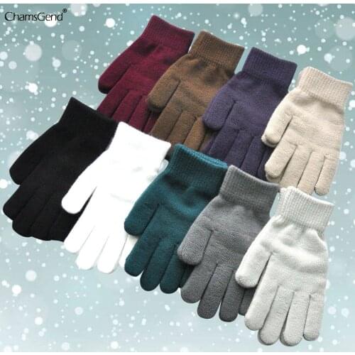 Men Gloves Winter Women Full Finger Mittens Hand Warmer Knitted Woolen Gloves Winter Riding Warm Fleece Gloves Guantes Invierno