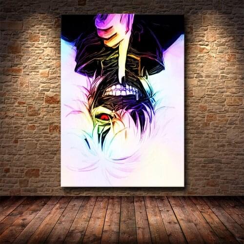 Anime Tokyo Ghoul Kaneki Posters and Print Wall Art Canvas Painting Famous Painting Art for Living Room Cuadros Decor