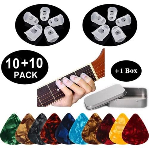 Premium Celluloid Guitar Pick with Finger Protector for Guitar