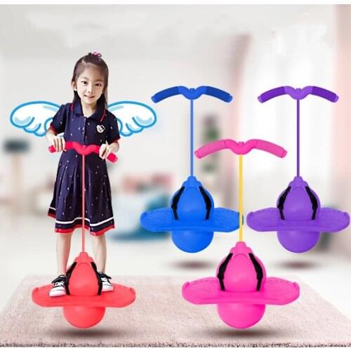 Bouncing Ball With Handle And Pump Rubber Stretchable Kids Bouncy Jumping Ball Indoor Outdoor Sports Toy