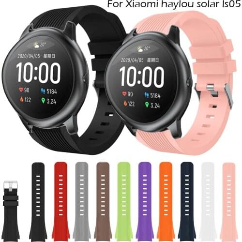Sport Soft Silicone bracelet Wrist Band For Xiaomi haylou solar ls05 Replacement Smart watch Strap 22MM Wristband Watchband new