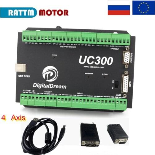 【RU / EU】CNC Controller USB Mach3 UC300 4 Axis motion Control Card NVUM Upgrade for CNC milling machine