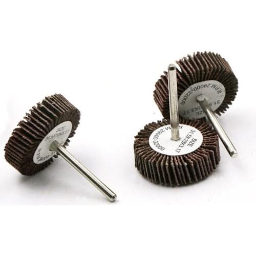 80 Grits Flap Sanding Wheel Head Grinding Disc T-shaped Grinding Head for Metal Woodwork Polishing Rotating Tool JA55