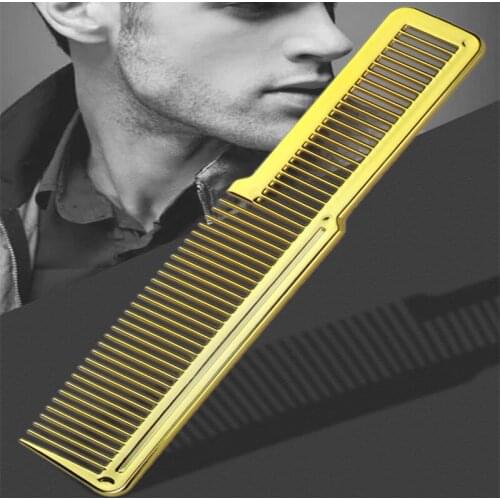 Special hair comb anti-slip anti-static hairdressing home salon hair cutting styling comb golden oil head barber scissors comb