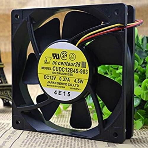 CUDC12B4S-983 12CM 12025 12V 0.37a 4.5w Three-Wire Double Ball Fan 6months Warranty