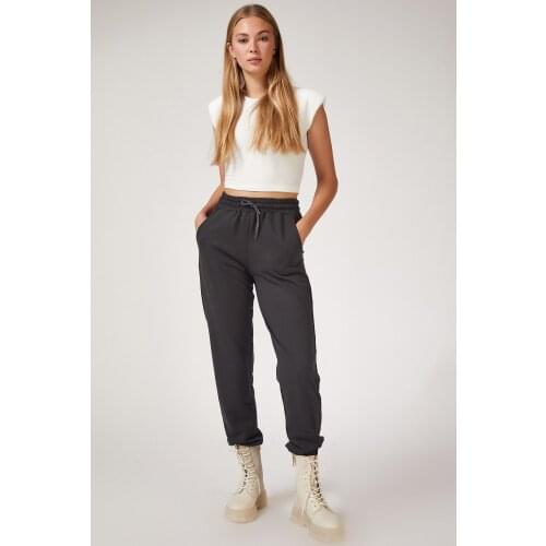 Womens Anthracite Pockets Sweatpants