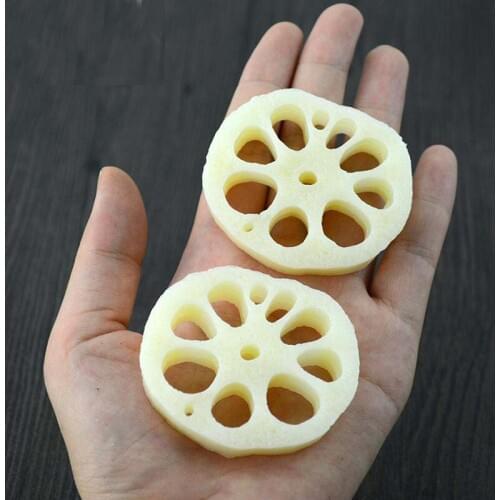 050 Lotus root slice simulation food fake vegetable model chafing dish decoration fake Lotus root slices 5.5*4.5*1cm