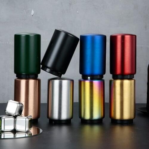 1pcs Automatic Beer Bottle Opener Magnet Beer Opener Stainless Steel Push Down Wine Beer Opener