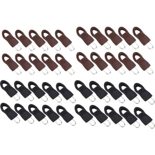 10Pcs Detachable Zip Fixer Replacement Zipper Tags Tabs Install Plier for Handbags Clothes Luggage Backpacks Jackets DIY Craft