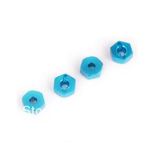 122042 HSP ( 02134B ) Upgrade Spare Parts For 1/10 R/C Model Car Blue Aluminum Wheel Hex 122042