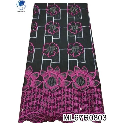 2020 African swiss voile lace New Design Big Dry Lace 5 Yard cord lace fabric ML67R08