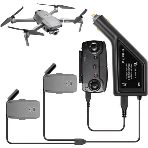Battery Car Charger for DJI Mavic 2 Pro Zoom Drone 3 in 1 Fast Charging Adapter Battery Remote Control Charger Spare Parts