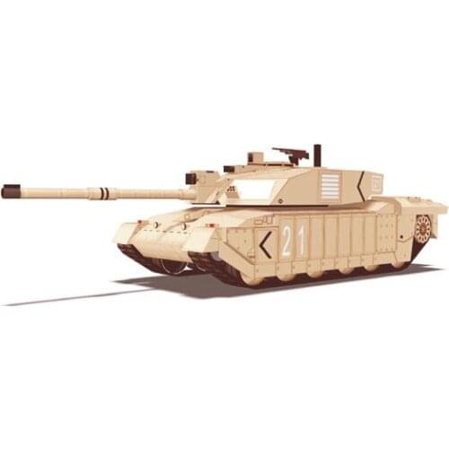 Challenger-2 main battle tank 3D paper model DIY