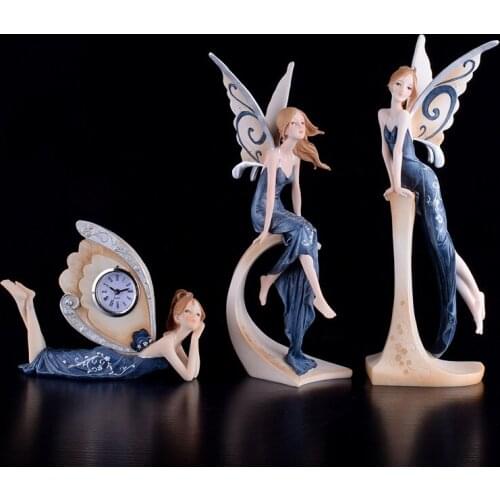 Creative Gift Resin Angel Elf Artificial Ornaments Crafts Home Decor Birthday Gift Fairy Figurines Dollhouse Garden Decoration