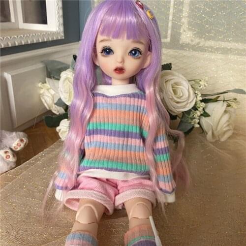 30cm Cute Blyth Doll Joint Body Fashion BJD Dolls Toys with Dress Shoes Wig Make Up Gifts for Girl