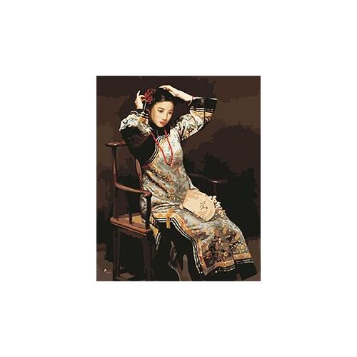MaHuaf-X982 Ancient woman painting coloring by numbers on canvas hand painted canvas oil painting for living room home decor