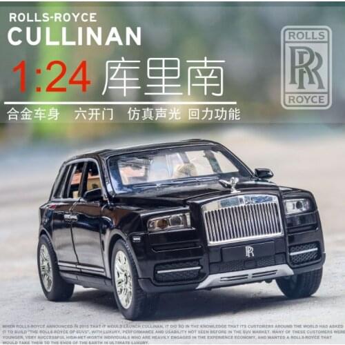 1:24 Rolls Royce Cullinan Alloy Car Model Large Size Simulation SUV Metal Car Model Light Sound Pull Back scale car miniatur car
