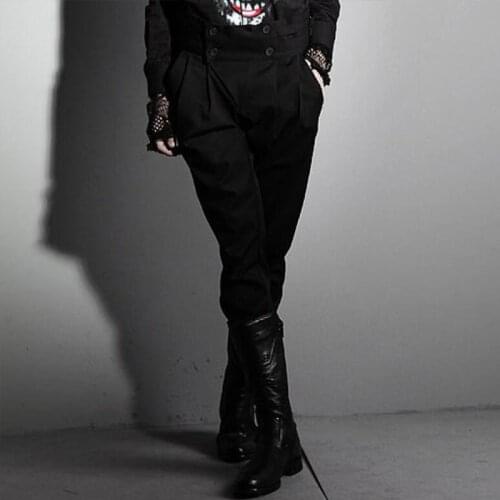 Japanese and Korean version of the tide mens personality trend leopard casual pants mens pants autumn trousers stage clothes