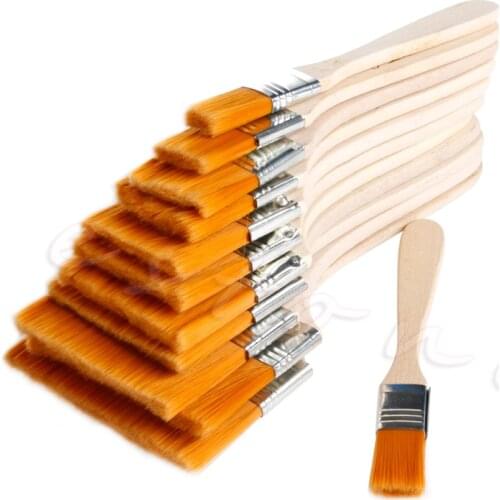 12Pcs Wooden Oil Painting Brush Artist Acrylic Panit Tool Kit Art Supply Set New