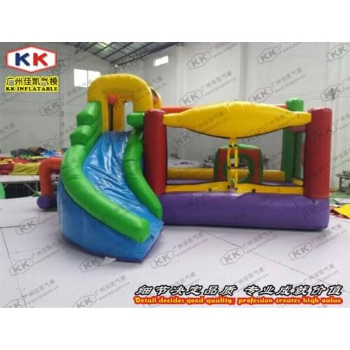 Outdoor inflatable toys inflatable bouncer with slide for children and school