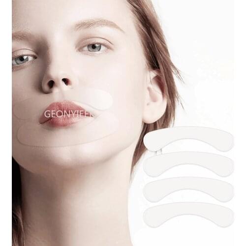 3/4pc Anti Wrinkle Nasolabial Pad Reusable Silicone Around Lips Stickers Lifting Face Pads Anti-aging Prevent Nasolabial Wrinkle