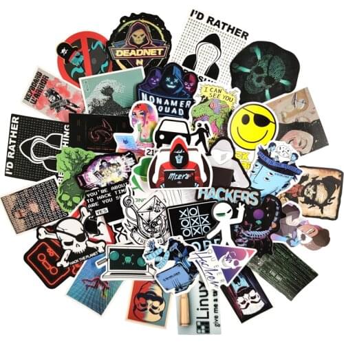 10/30/50pcs/pack Hacker Programmer Network Cool Graffiti Stickers For Furniture Wall Desk DIY Car Computer Guitar Motorcycle