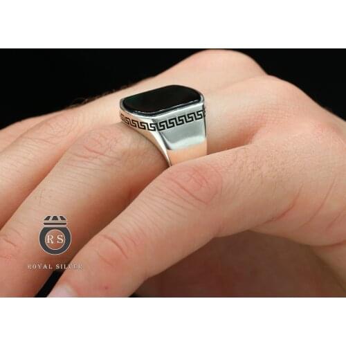 Original Silver 925 With Onyx Stone, Ring Stamped With Silver 925, All Sizes Are Available