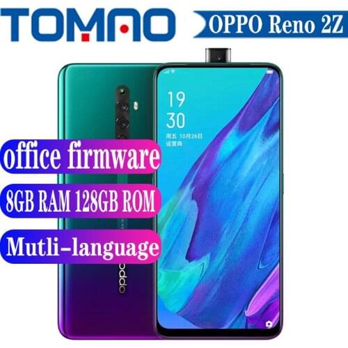 Original New Oppo Reno 2 Z 4G LTE Cellular Mobile Phone MTK Helio P90 8G RAM 128G ROM AOLED 4000mAh VOOC 3.0 48.0MP Google play