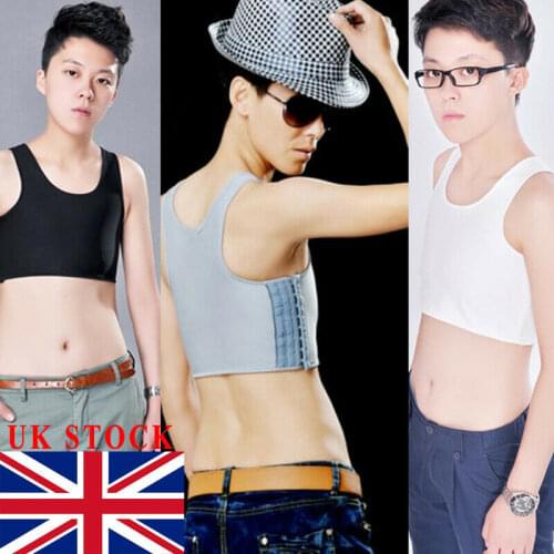 Casual Breathable Buckle Short Chest Breast Binder Trans Tops Tomboy Shaper Cosplay Vest Tank Tops