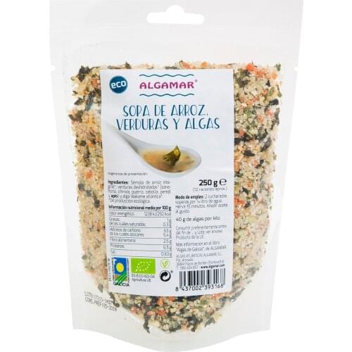 Rice soup, vegetables and algae 250 g BIO