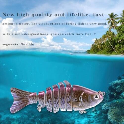 Fishing Lure Crank Bait Flexible 7-segment Swimming Bait Simulation Fishing Swimbait With Hook Portable Fishing Tools 10cm
