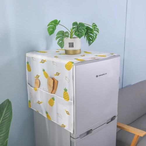 Refrigerator Cloth Single Door Refrigerator Dust Cover Pastoral Double Open Towel Washing Machine Cover Towel 1pcs
