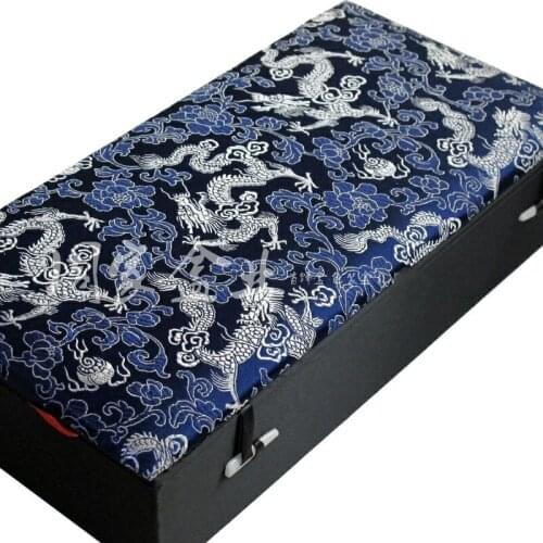 Silk Brocade 8 Grid Slots Wrist Watch Box Wooden Jewelry Organizer Home Decor Crafts Necktie Bracelet Storage Case Xmas Gift