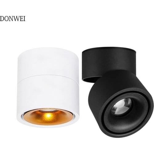 5W/7W/10W/12W Surface Mounted LED Ceiling Lights Fixtures For Shop Bar Coffee Restaurant Foldable Adjustable led COB Spot light