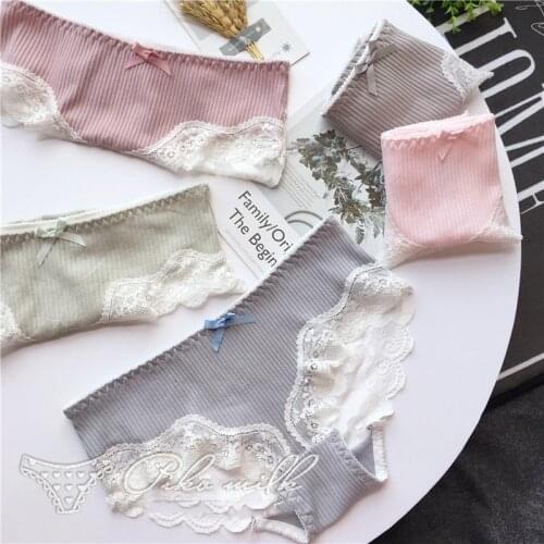 SP&CITY Colored Lace Cute Hollow Out Panties Sex Women Kwaii Cotton Underwear Sweet Girls Seamless Briefs Sexy Female Lingerie