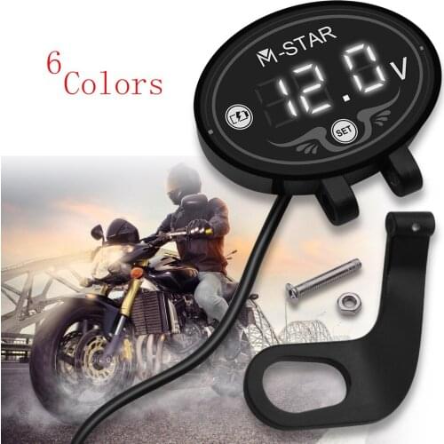 Waterproof LED Digital Voltmeter Tester DC 9V to 24V voltage Panel Meter For Suzuki DR250 DJEBEL dr 250 Yamaha XMAX125 XMAX250