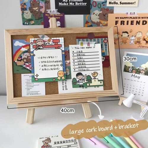 W&G Kawaii Photography Background Board Cork Board Wall Message Board Letters Accessories Postcard Photo Cork Board Decoration
