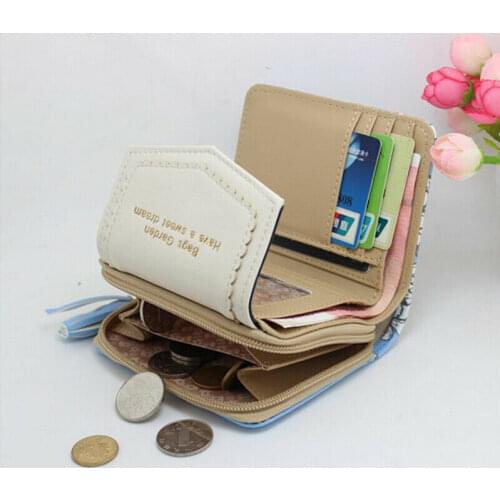 Ladies Short Small Money Wallet Organizer Pocket Leather Folding Coin Card Holder UK