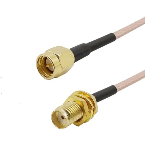 SMA male to SMA female Pigtail RG316 low loss RF cable plug to jack connector for WIFI FPV Antenna GSM, LAN 0-6Ghz 1pcs ALLiSHOP